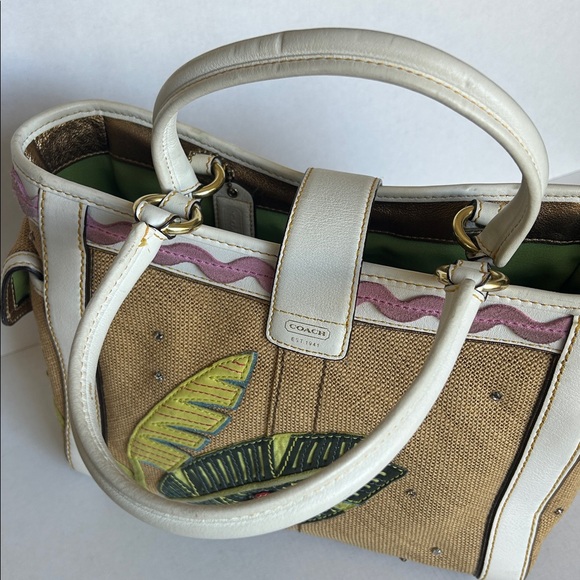 COACH limited edition vintage Cream and Tan Women's satchel bag - Picture 12 of 16